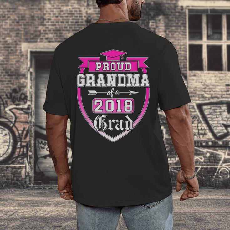 Proud Grandma Of a 2018 Grad Graduation Family Men's Back Print T-Shirt