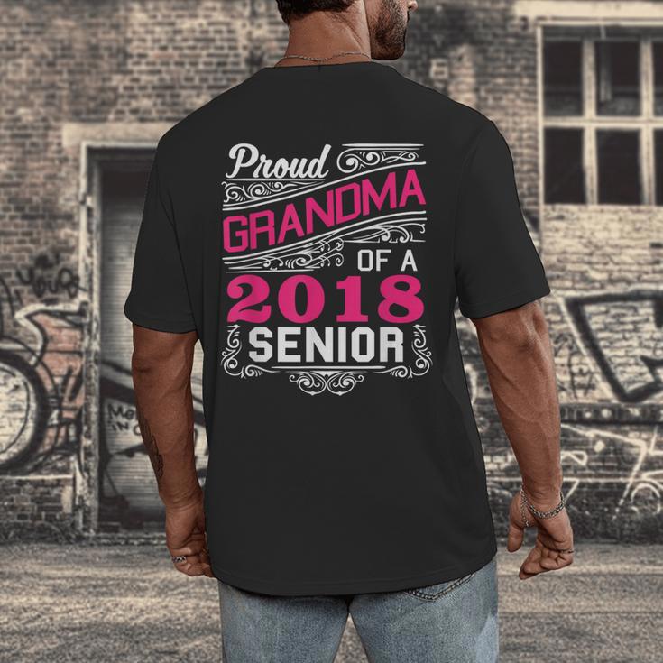 Proud Grandma Of a 2018 Senior Tshirt Graduation Men's Back Print T-Shirt