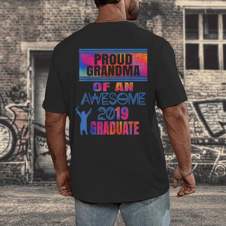 Proud Grandma Of A 2019 Graduate Senior Class Graduation Men's Back Print T-Shirt