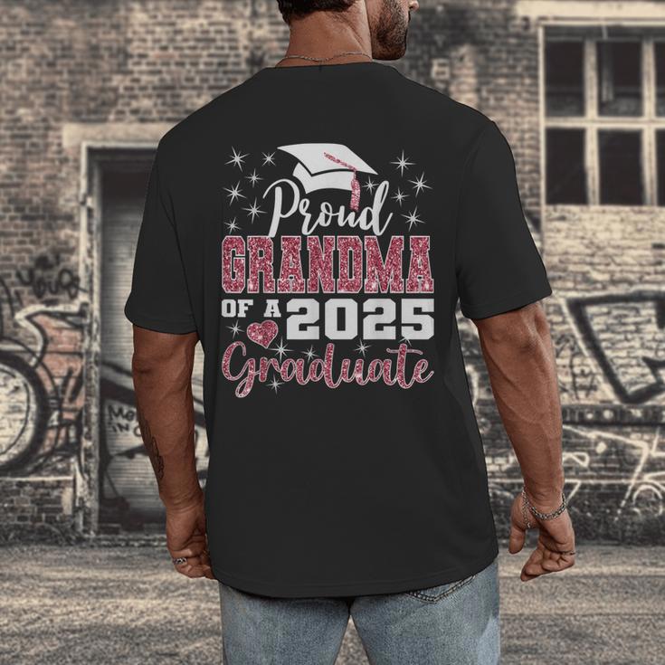 Proud Grandma Of 2025 College Graduate Family Graduation Men's Back Print T-Shirt