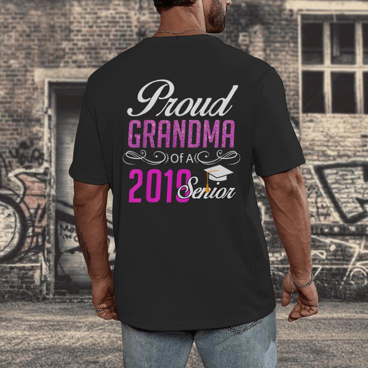 Proud GRANDMA Of A Class 2019 Senior Graduation Men's Back Print T-Shirt
