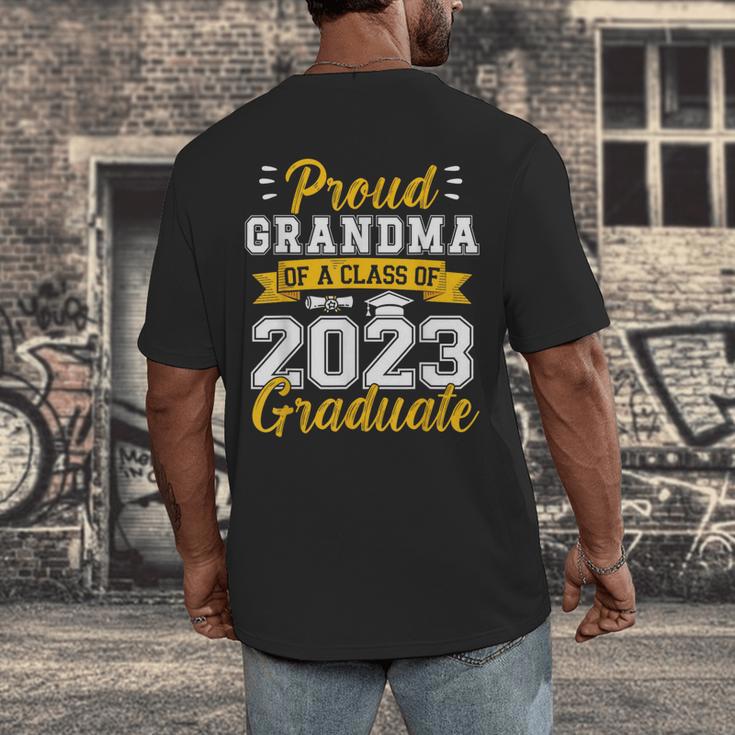 Proud Grandma Of a Class Of 2023 Graduate Senior Graduation Men's Back Print T-Shirt