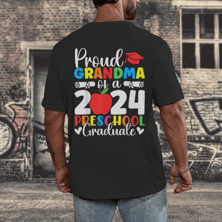 Proud Grandma Of Class Of 2024 Preschool Graduate Graduation Men's Back Print T-Shirt