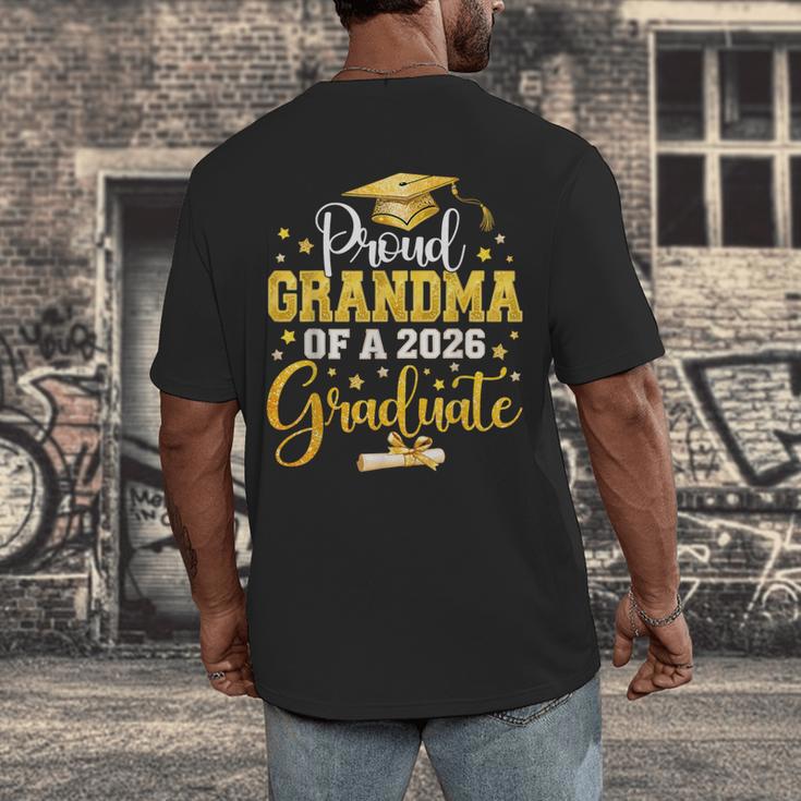 Proud Grandma Of A Class Of 2026 Graduate Senior Graduation Men's Back Print T-Shirt