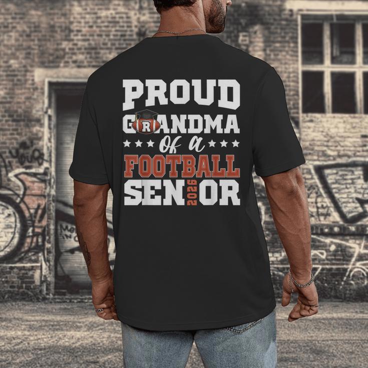 Proud Grandma Of a Football Senior 2026 Graduation Men's Back Print T-Shirt