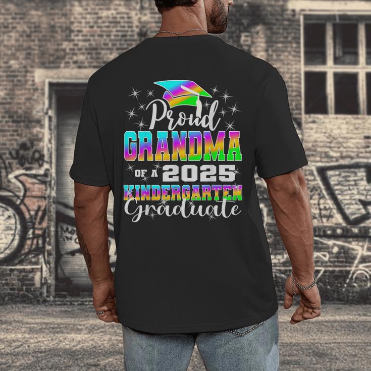 Proud Grandma Of Kindergarten Graduate 2025 Graduation Men's Back Print T-Shirt