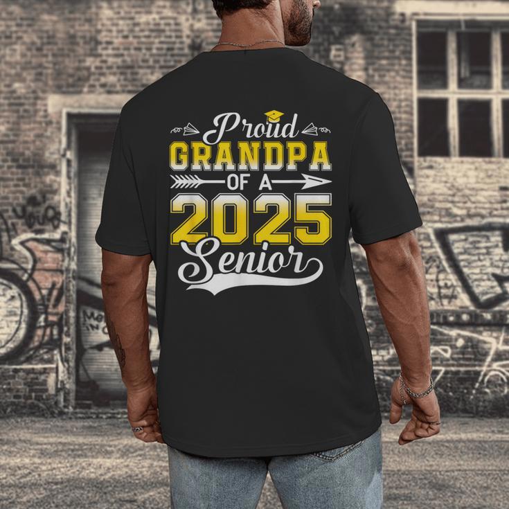 Proud Grandpa Of a 2025 Senior Graduate Graduation Men's Back Print T-Shirt