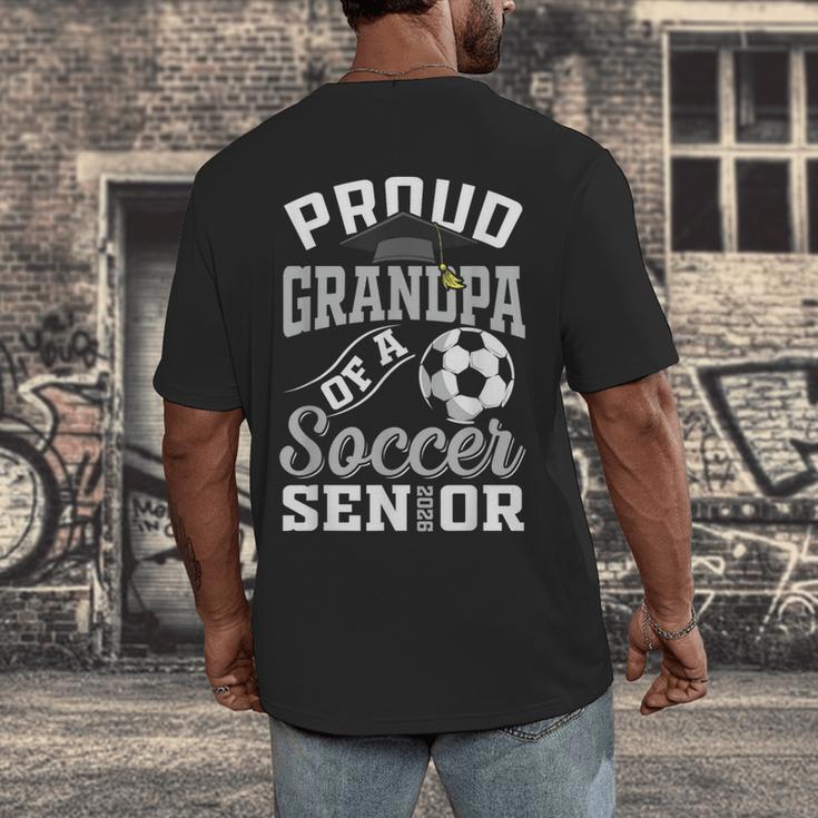 Proud Grandpa Of a Soccer Senior Class Of 2026 Graduation Men's Back Print T-Shirt