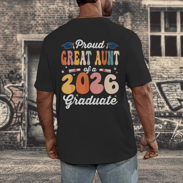 Proud Great Aunt Of a Class Of 2026 Graduate Graduation Men's Back Print T-Shirt