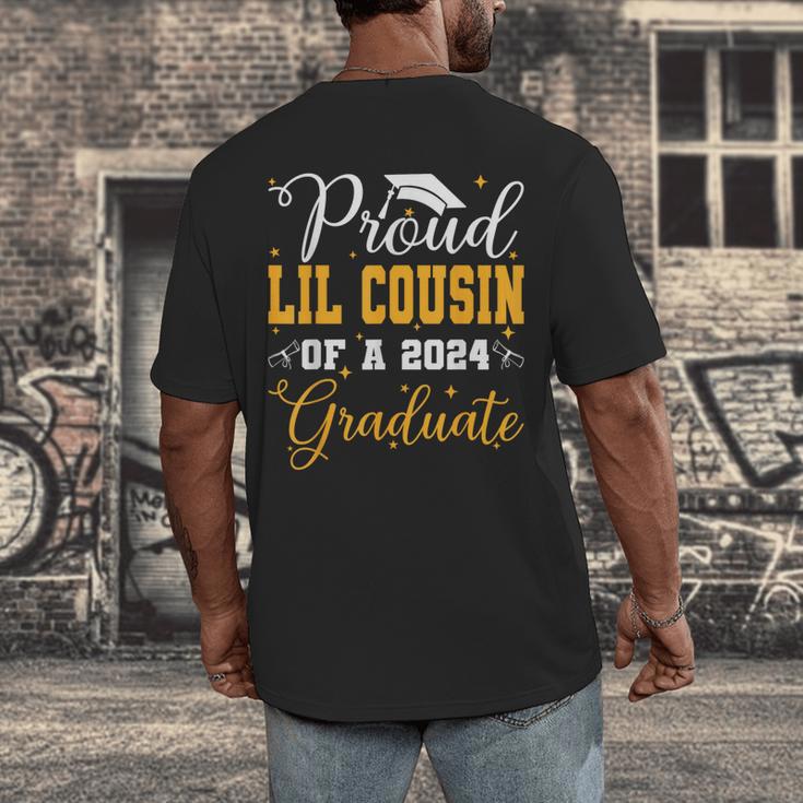 Proud Lil Cousin Of A Class 2024 Graduate Senior Graduation Men's Back Print T-Shirt