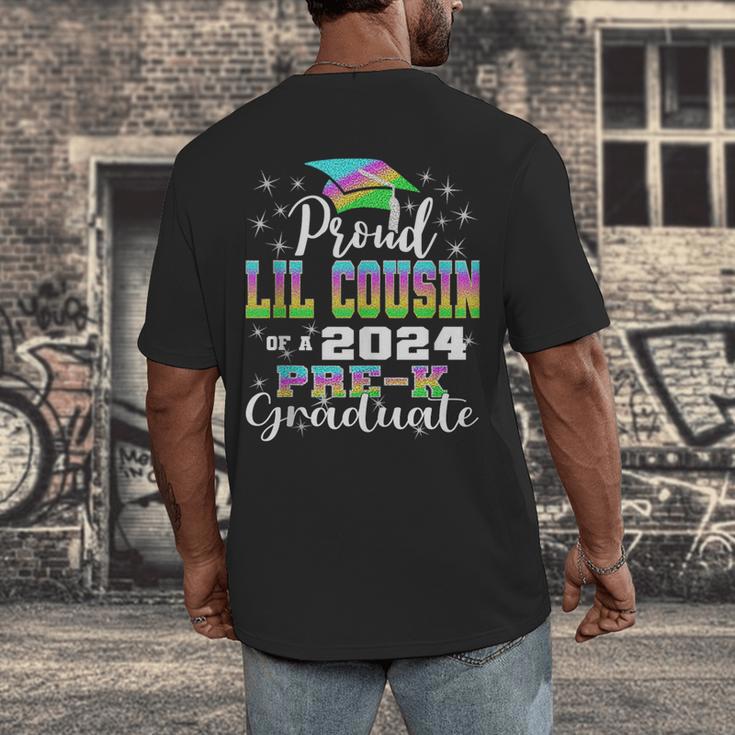 Proud Little Cousin Of PreK School Graduate 2024 Graduation Men's Back Print T-Shirt