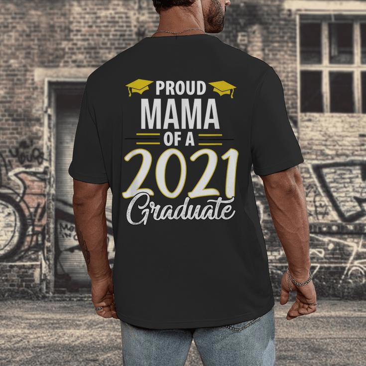 Proud Mama Of A 2021 Graduate Graduation Clothes MBA PhD Men's Back Print T-Shirt