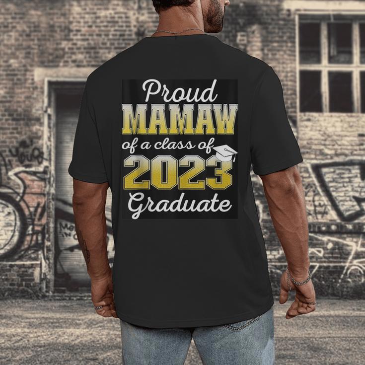 Proud Mamaw Of 2023 Graduate Class 2023 Graduation Family Men's Back Print T-Shirt
