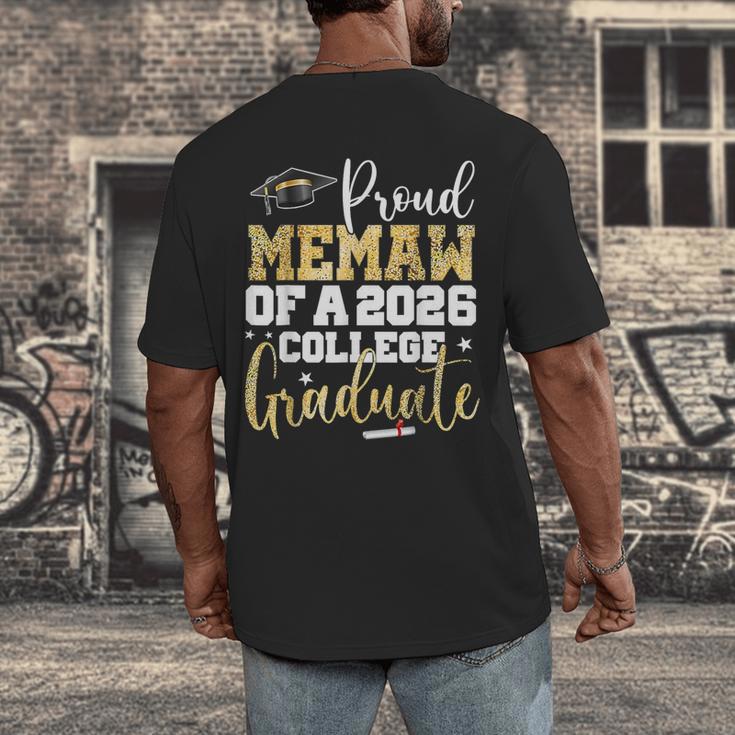 Proud Memaw Of 2026 Graduate College Graduation Men's Back Print T-Shirt