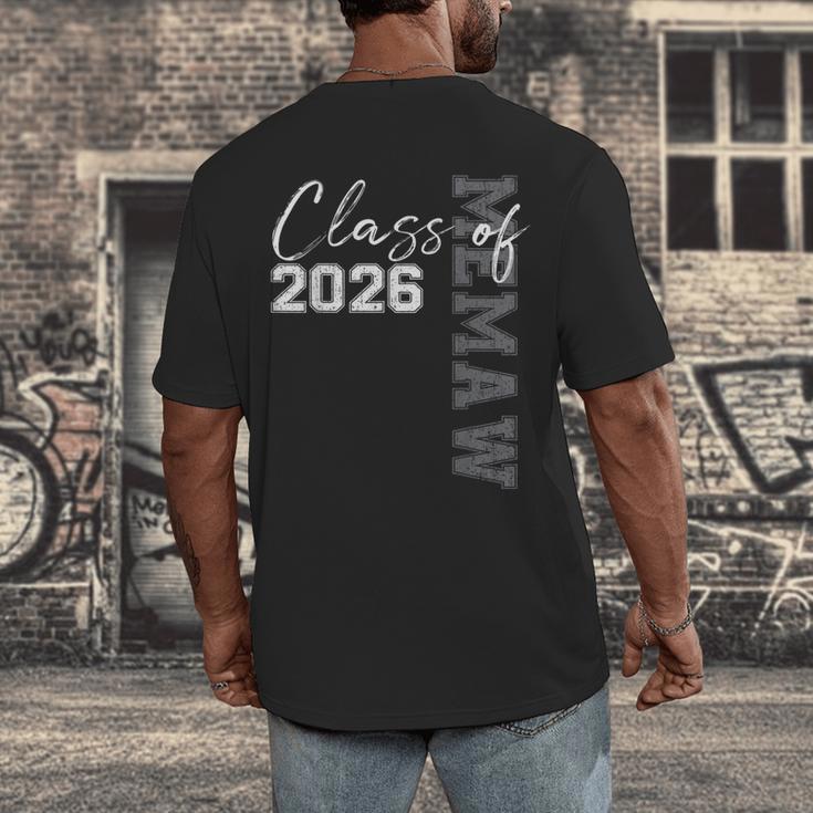 Proud Memaw Of A Class Of 2026 Graduate Senior 26 Graduation Men's Back Print T-Shirt