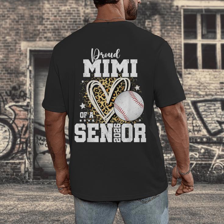 Proud Mimi Of A 2026 Senior Baseball Graduation Leopard Men's Back Print T-Shirt
