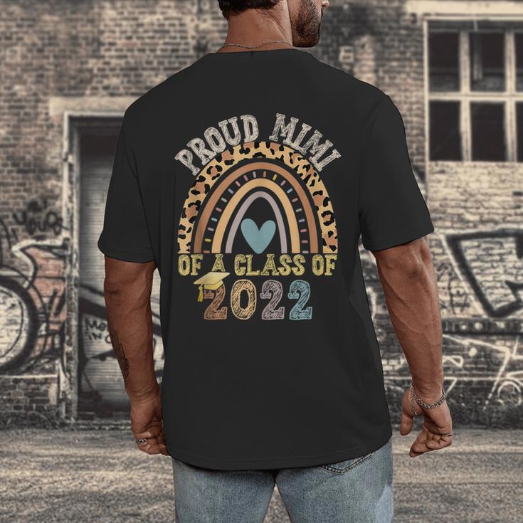 Proud Mimi Of a Class Of 2022 Graduate Graduation Rainbow Men's Back Print T-Shirt
