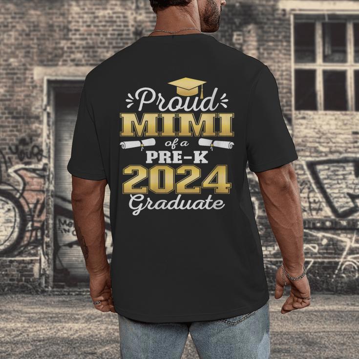 Proud Mimi Of Pre K School Graduate 2024 Graduation Mimi Men's Back Print T-Shirt