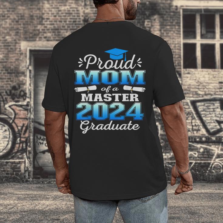 Proud Mom Of 2024 Class Master Graduate Family Graduation Men's Back Print T-Shirt