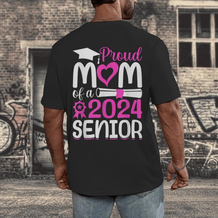 Proud Mom Of A 2024 Senior Graduation Men's Back Print T-Shirt Proud Mom Of A 2024 Senior Graduation Men's Back Print T-Shirt