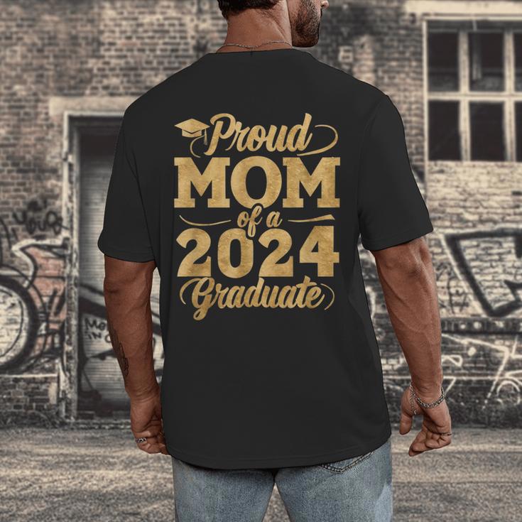 Proud Mom Of a Class Of 2024 Graduate Senior Graduation Men's Back Print T-Shirt