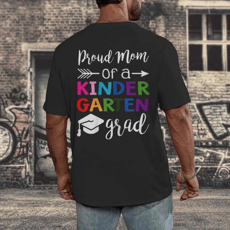 Proud Mom Of A Kindergarten Grad Shirt Graduation Men's Back Print T-Shirt