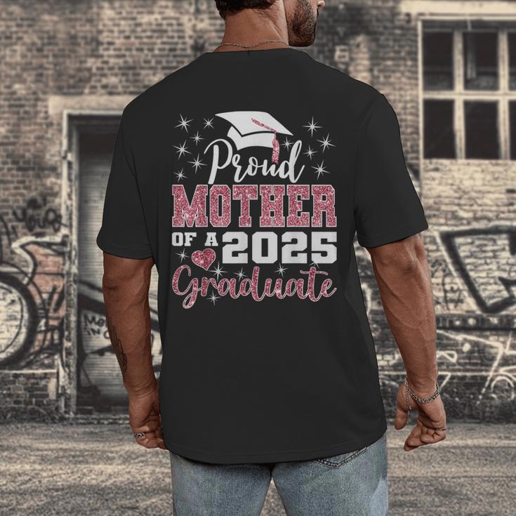 Proud Mother Of 2025 College Graduate Family Graduation Men's Back Print T-Shirt