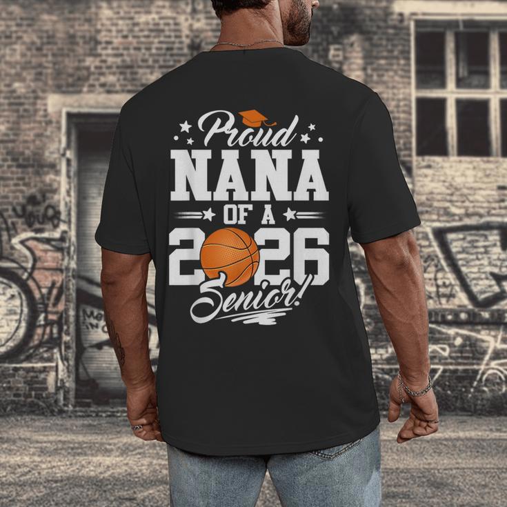 Proud Nana Of A 2026 Senior Basketball Graduation Men's Back Print T-Shirt