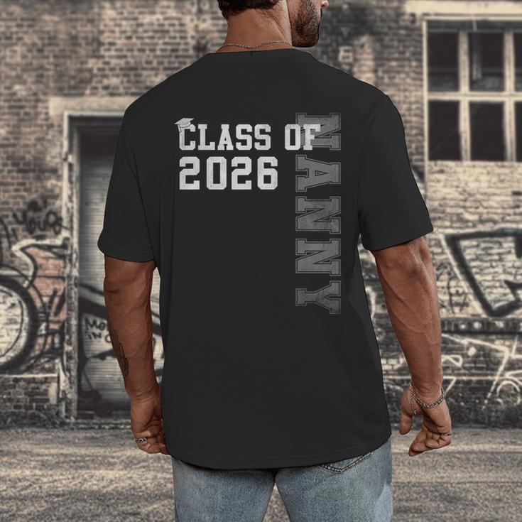 Proud Nanny Of A 2026 Graduate Grad Senior Graduation Men's Back Print T-Shirt
