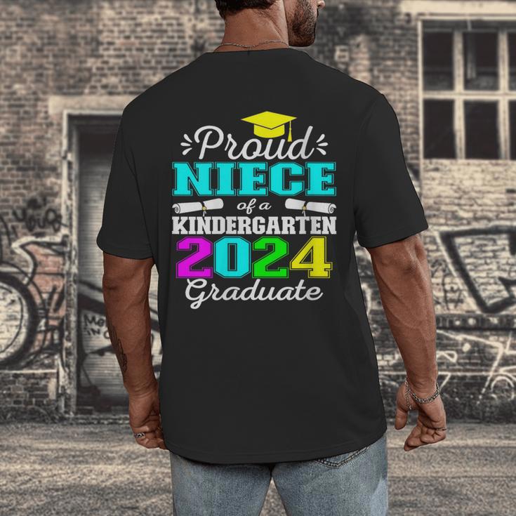 Proud Niece Of Kindergarten Graduate 2024 Graduation Niece Men's Back Print T-Shirt