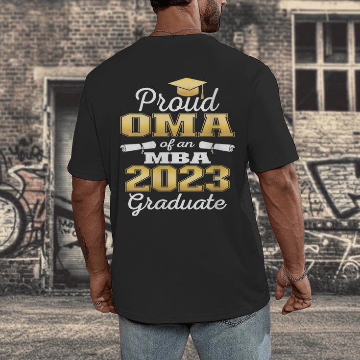 Proud OMA Of 2023 Class MBA Graduate Family Graduation Men's Back Print T-Shirt