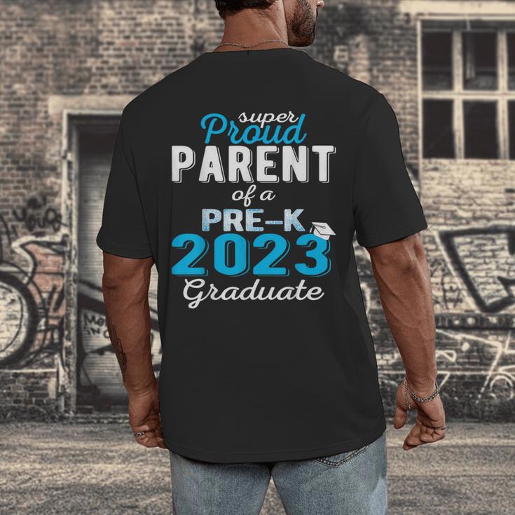 Proud Parent Of Pre K School Graduate 2023 Graduation Parent Men's Back Print T-Shirt