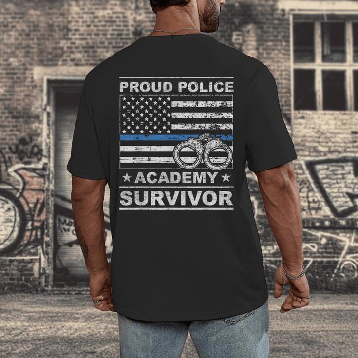 Proud Police Academy Survivor Graduation Men's Back Print T-Shirt