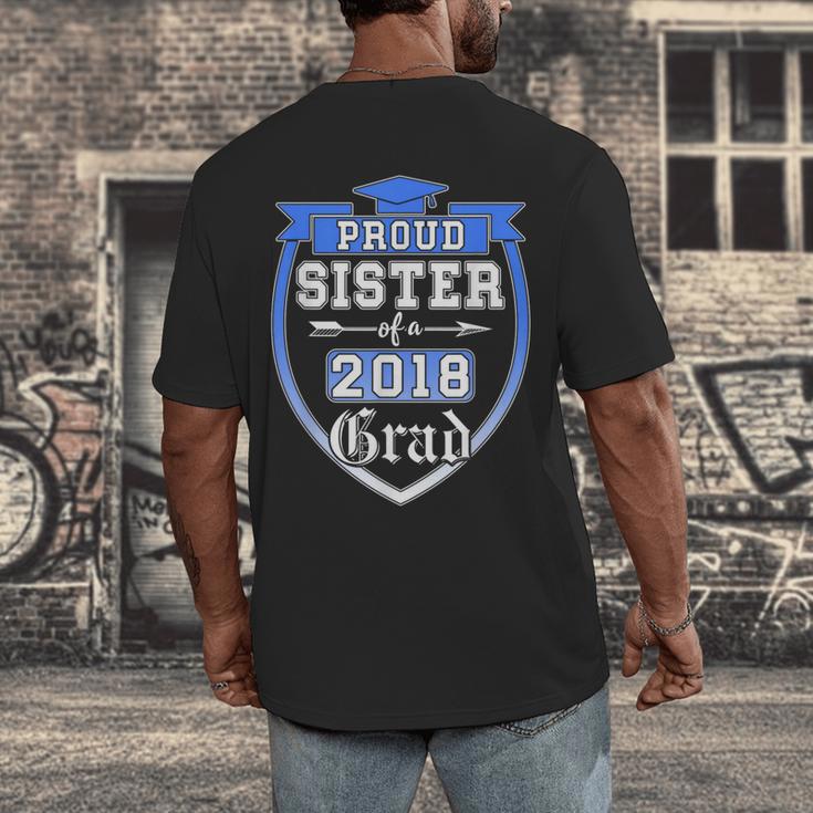 Proud Sister Of a 2018 Grad Graduation Family Men's Back Print T-Shirt