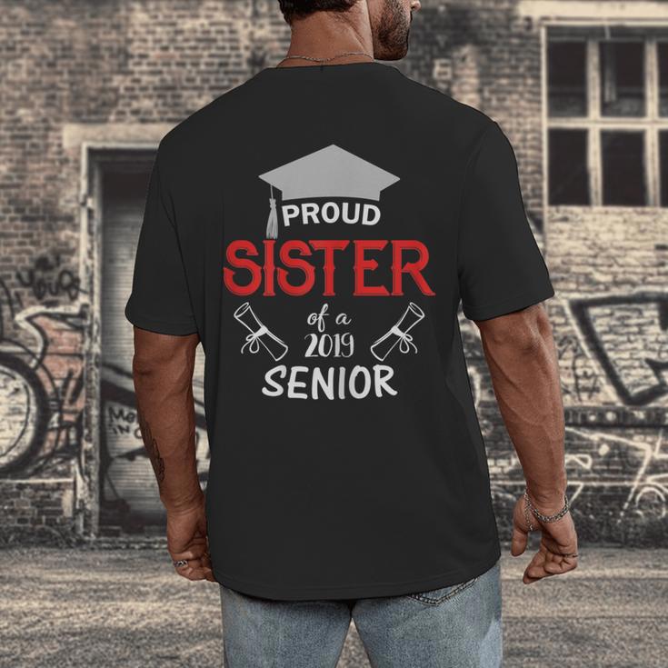 Proud Sister Of a 2019 Senior Graduation Family Men's Back Print T-Shirt