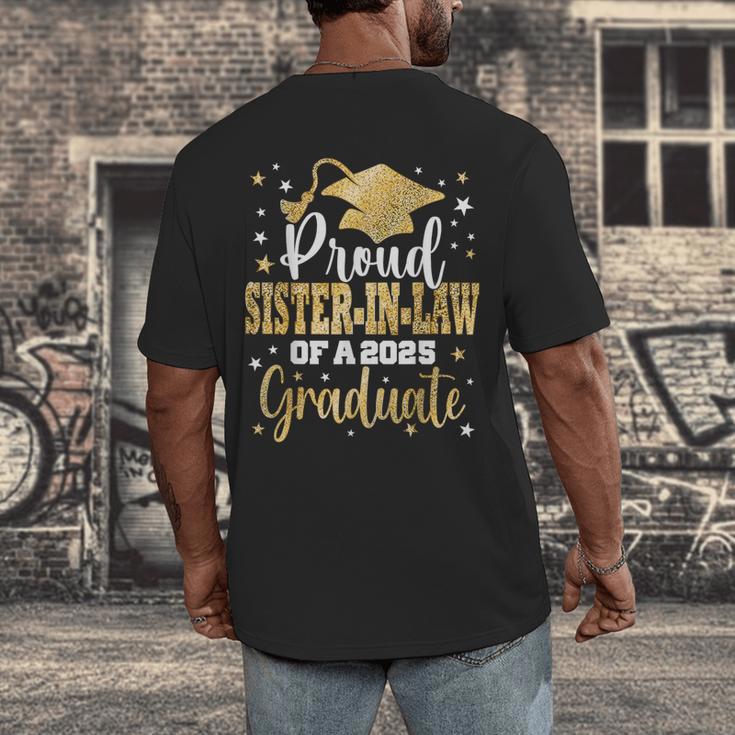 Proud Sister-In-Law Of Class 2025 Graduate Senior Graduation Men's Back Print T-Shirt