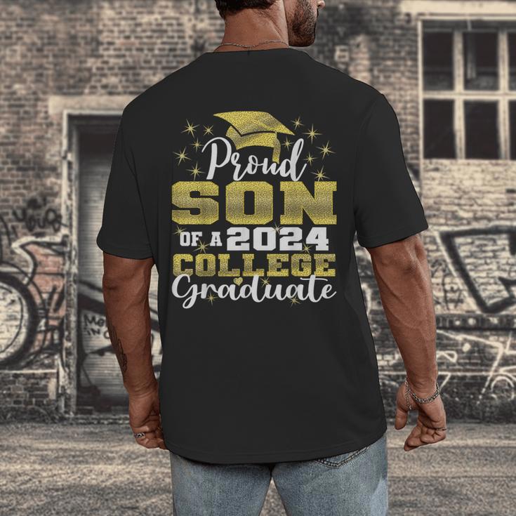 Proud Son Of 2024 College Graduate Family 24 Graduation Men's Back Print T-Shirt