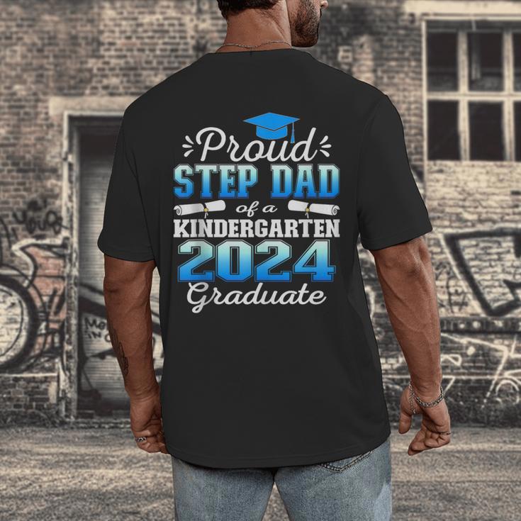 Proud Step Dad Of Kindergarten Graduate 2024 Graduation Step Men's Back Print T-Shirt
