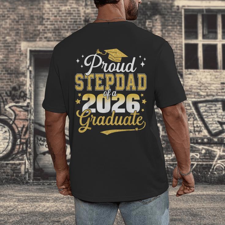 Proud Stepdad Of a Class Of 2026 Graduate Senior Graduation Men's Back Print T-Shirt