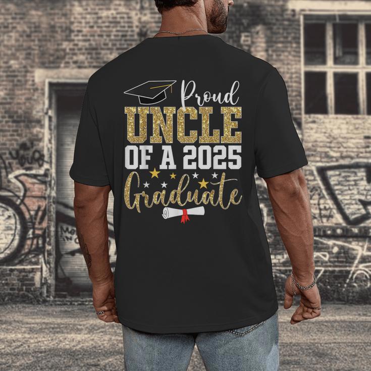 Proud Uncle Of A 2025 Graduate Uncle Graduation 2025 Men's Back Print T-Shirt