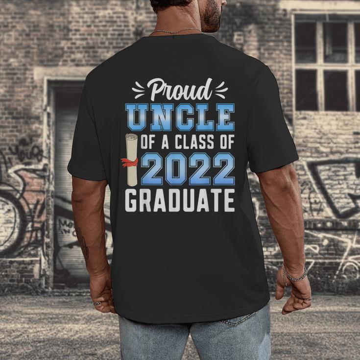 Proud Uncle Of A Class Of 2022 Graduate 22 Senior Graduation Men's Back Print T-Shirt
