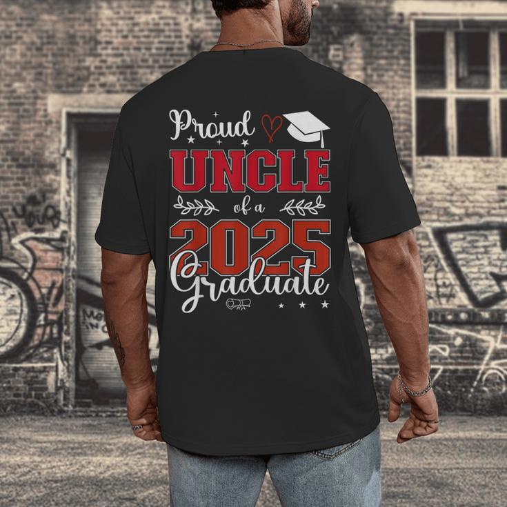 Proud Uncle Of a Class Of 2025 Graduate For Graduation Men's Back Print T-Shirt