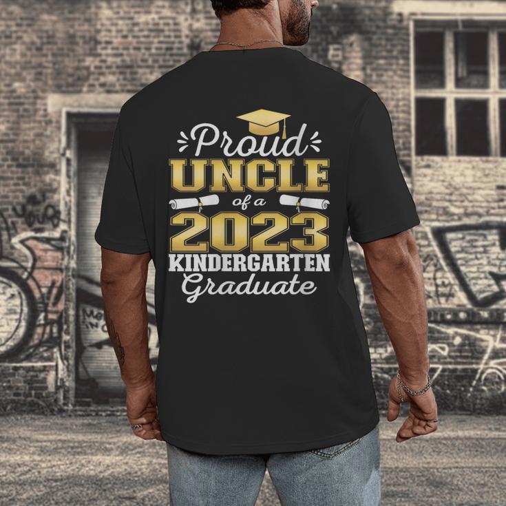 Proud Uncle Of Kindergarten Graduate 2023 Graduation Uncle Men's Back Print T-Shirt
