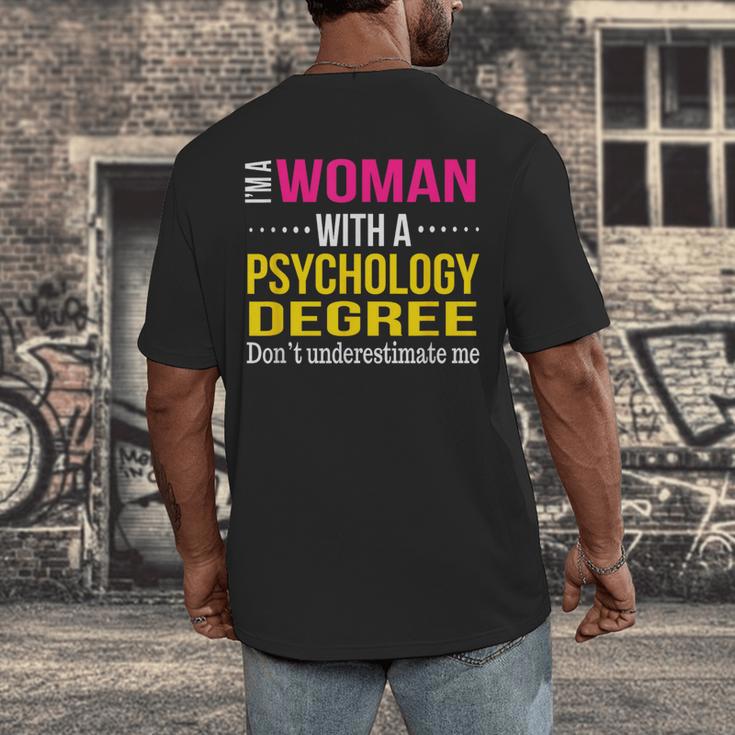 Psychology Degree Major Graduation 2024 Psychologist PsyD Men's Back Print T-Shirt