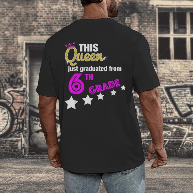 Queen 6th Grade Graduation For Girls Men's Back Print T-Shirt