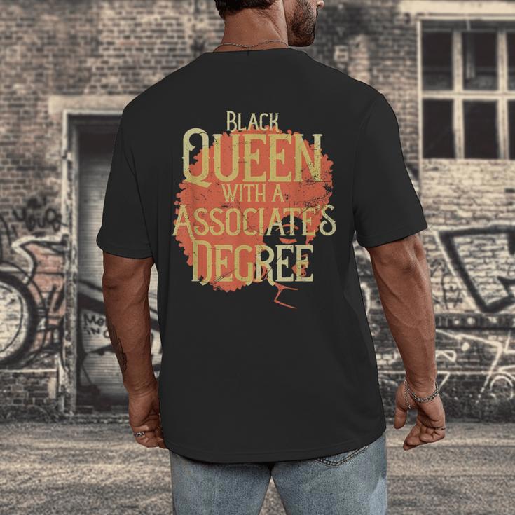 Queen Associate Degree Afrocentric GraduationShirt Men's Back Print T-Shirt