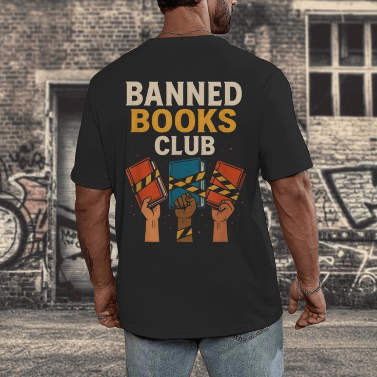 Read Banned Books Club Freely Anti-Censorship Librarian Men's Back Print T-Shirt