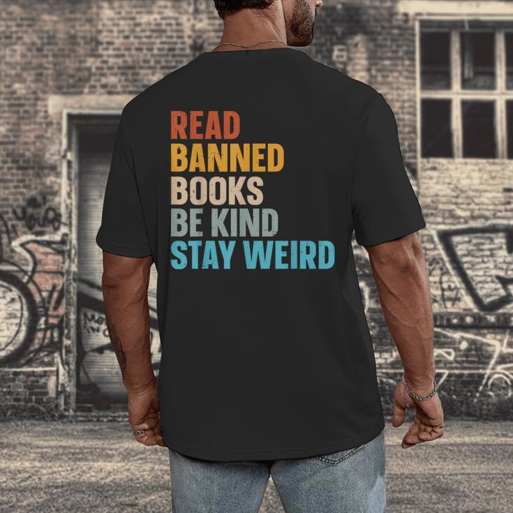 Read Banned Books Be Kind Stay Weird Men's Back Print T-Shirt Read Banned Books Be Kind Stay Weird Men's Back Print T-Shirt