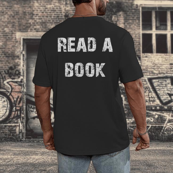 Read A Book Expand Your Mind Men's Back Print T-Shirt