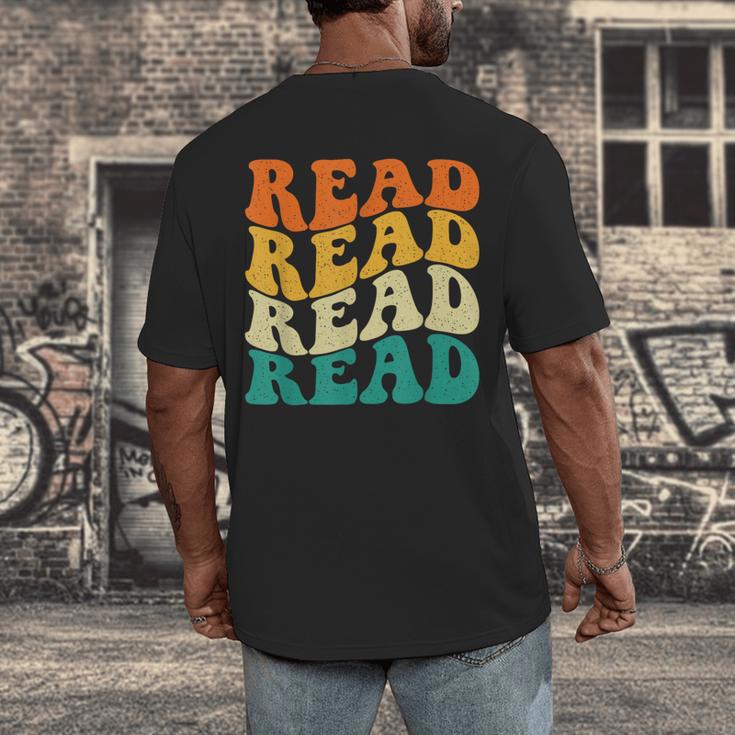 Read Read Read Read Book Lover Reading Bookworm Reader Men's Back Print T-Shirt Read Read Read Read Book Lover Reading Bookworm Reader Men's Back Print T-Shirt